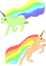 rainbow unicorns clipart